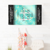 Elegant 44th Turquoise Wedding Jubileum Spandoek (Insitu)