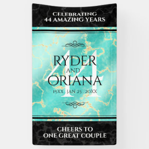 Elegant 44th Turquoise Wedding Jubileum Spandoek