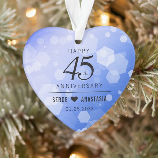 Elegant 45e saffieren huwelijksjubileum ornament (Boom)