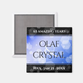 Elegant 45th 65th Sapphire Wedding Jubileum Magneet (Voorkant / Achterkant)
