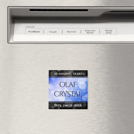 Elegant 45th 65th Sapphire Wedding Jubileum Magneet (Insitu (Vaatwasser))