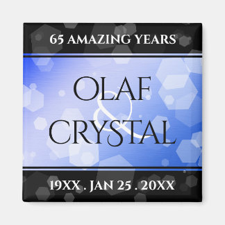 Elegant 45th 65th Sapphire Wedding Jubileum Magneet