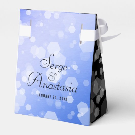 Elegant 45th Sapphire Wedding Jubileum Bedankdoosjes (Achterkant)