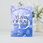 Elegant 45th Sapphire Wedding Jubileum Bedankkaart (Staand voorkant)