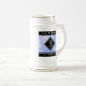 Elegant 45th Sapphire Wedding Jubileum Bierpul (Voorkant rechts)