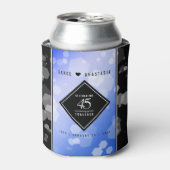 Elegant 45th Sapphire Wedding Jubileum Blikjeskoeler (Blikje Voorkant)