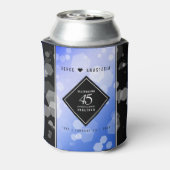 Elegant 45th Sapphire Wedding Jubileum Blikjeskoeler (Blikje Achterkant)