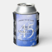 Elegant 45th Sapphire Wedding Jubileum Blikjeskoeler (Blikje Achterkant)