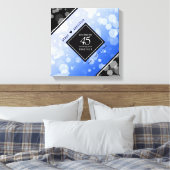 Elegant 45th Sapphire Wedding Jubileum Canvas Afdruk (Insitu (Slaapkamer))