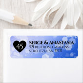 Elegant 45th Sapphire Wedding Jubileum Etiket (Insitu)