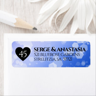 Elegant 45th Sapphire Wedding Jubileum Etiket