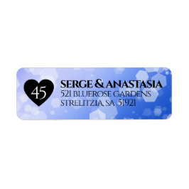 Elegant 45th Sapphire Wedding Jubileum Etiket