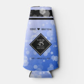 Elegant 45th Sapphire Wedding Jubileum Flesjeskoeler (Voorkant)