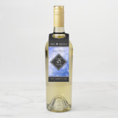 Elegant 45th Sapphire Wedding Jubileum Flessenhanger (Op fles)