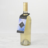 Elegant 45th Sapphire Wedding Jubileum Flessenhanger (Schuin)