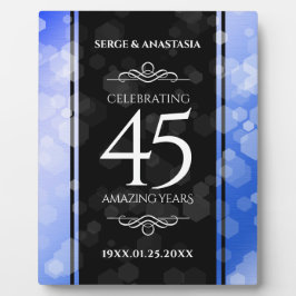 Elegant 45th Sapphire Wedding Jubileum Fotoplaat