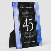 Elegant 45th Sapphire Wedding Jubileum Fotoplaat (Zijkant)