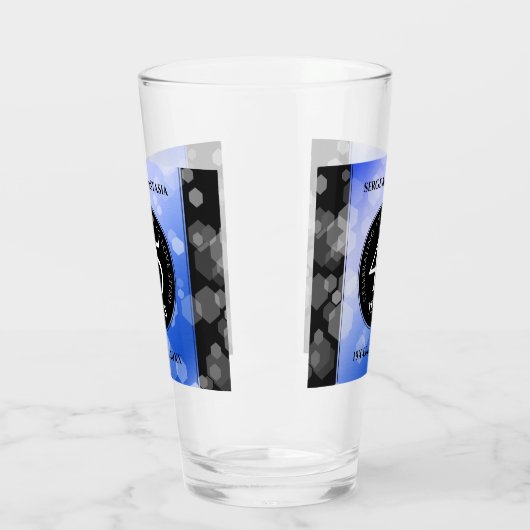 Elegant 45th Sapphire Wedding Jubileum Glas (Links)