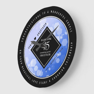 Elegant 45th Sapphire Wedding Jubileum Grote Klok