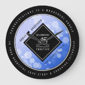 Elegant 45th Sapphire Wedding Jubileum Grote Klok (Voorkant)