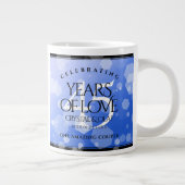 Elegant 45th Sapphire Wedding Jubileum Grote Koffiekop (Rechts)