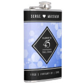 Elegant 45th Sapphire Wedding Jubileum Heupfles (Rechts)