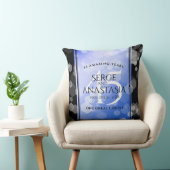 Elegant 45th Sapphire Wedding Jubileum Kussen (Stoel)