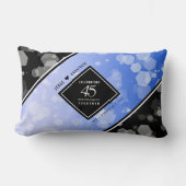 Elegant 45th Sapphire Wedding Jubileum Kussen (Voorkant)