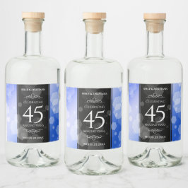 Elegant 45th Sapphire Wedding Jubileum Likeurfles Etiket