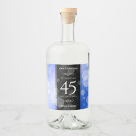 Elegant 45th Sapphire Wedding Jubileum Likeurfles Etiket