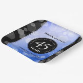 Elegant 45th Sapphire Wedding Jubileum Papieren Bordje (Gebogen)