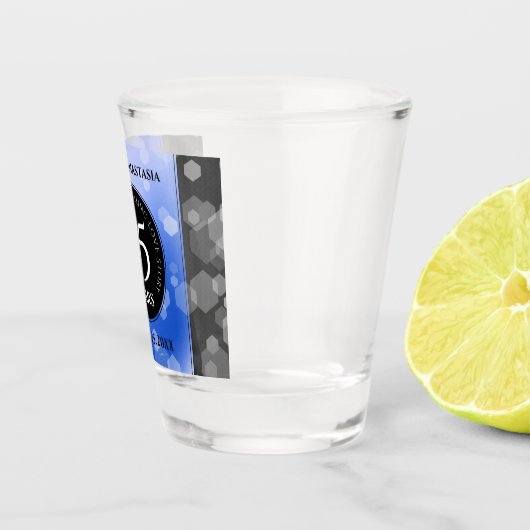 Elegant 45th Sapphire Wedding Jubileum Shot Glas (Rechts)