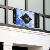 Elegant 45th Sapphire Wedding Jubileum Spandoek (Buitenkant Gebouw)