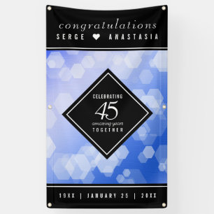Elegant 45th Sapphire Wedding Jubileum Spandoek