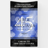 Elegant 45th Sapphire Wedding Jubileum Spandoek (Verticaal)