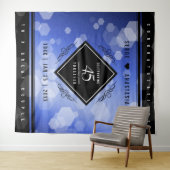 Elegant 45th Sapphire Wedding Jubileum Wandkleed (In Situ (horizontaal))