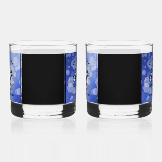 Elegant 45th Sapphire Wedding Jubileum Whisky Glas (Links)