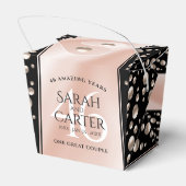 Elegant 46th Pearl Wedding Jubileum Bedankdoosjes (Achterkant)