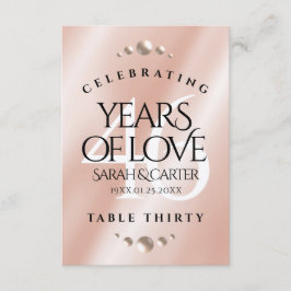 Elegant 46th Pearl Wedding Jubileum Bedankkaart