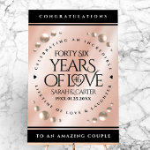 Elegant 46th Pearl Wedding Jubileum Celebration Acryl Bord