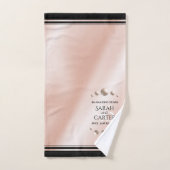 Elegant 46th Pearl Wedding Jubileum Celebration Bad Handdoek (Handdoek)