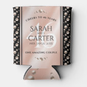 Elegant 46th Pearl Wedding Jubileum Celebration Blikjeskoeler (Voorkant)