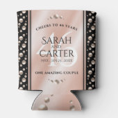 Elegant 46th Pearl Wedding Jubileum Celebration Blikjeskoeler (Achterkant)