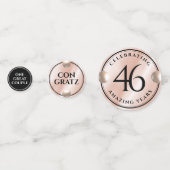 Elegant 46th Pearl Wedding Jubileum Celebration Confetti (Voorkanten)