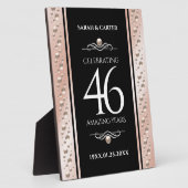 Elegant 46th Pearl Wedding Jubileum Celebration Fotoplaat (Zijkant)