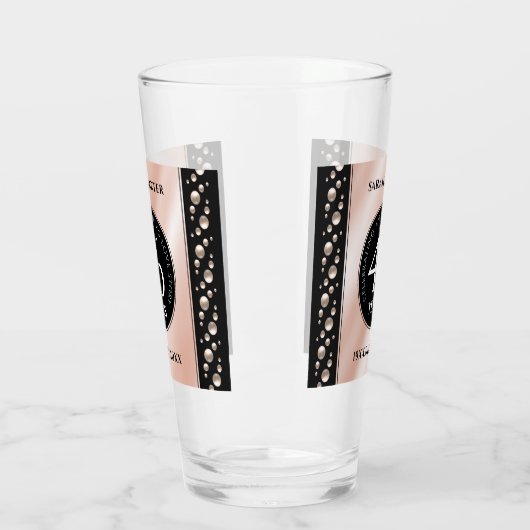 Elegant 46th Pearl Wedding Jubileum Celebration Glas (Links)