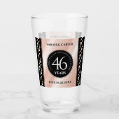 Elegant 46th Pearl Wedding Jubileum Celebration Glas (Voorkant)