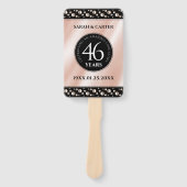 Elegant 46th Pearl Wedding Jubileum Celebration Handwaaier (Voorkant)