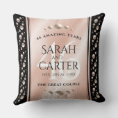 Elegant 46th Pearl Wedding Jubileum Celebration Kussen (Achterkant)