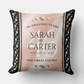 Elegant 46th Pearl Wedding Jubileum Celebration Kussen (Voorkant)